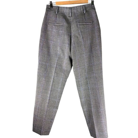 Rare Old Money Luxury AKRIS Punto 100% Wool Plaid Trousers, Women's Size 8 - Picture 2 of 10